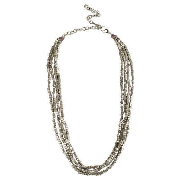 HOUSE OF TUHINA ABIRA Handcrafted Artisan Silver Necklace - Picture 1 of 3